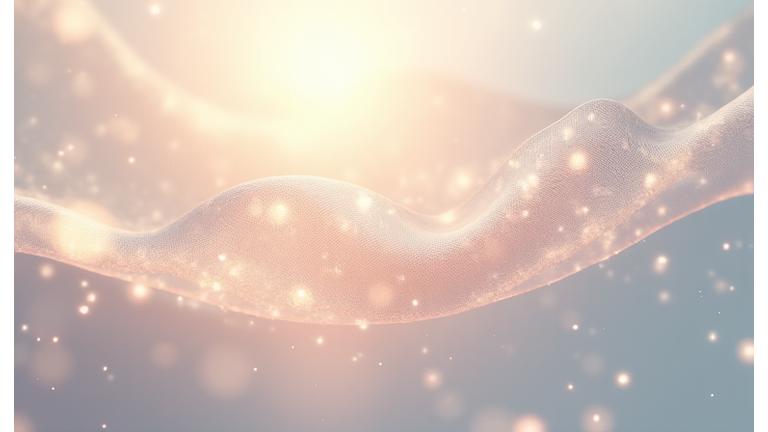データのセキュリティと保護を示す抽象的なシールドのイメージ